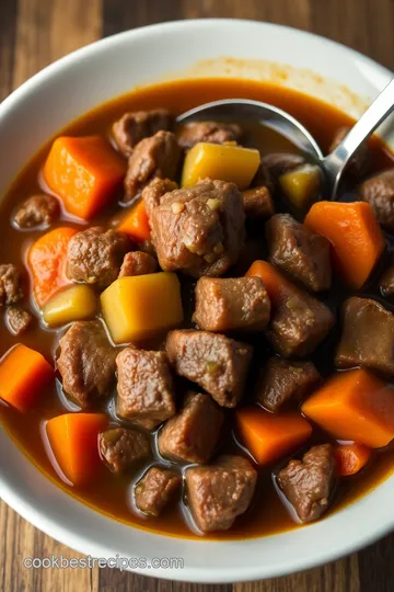 Savory Beef Stew in a 10 Quart Pressure Cooker presentation