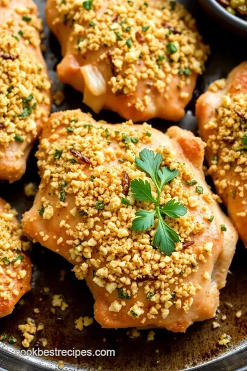 Savory Herb-Crusted Chicken Thighs presentation