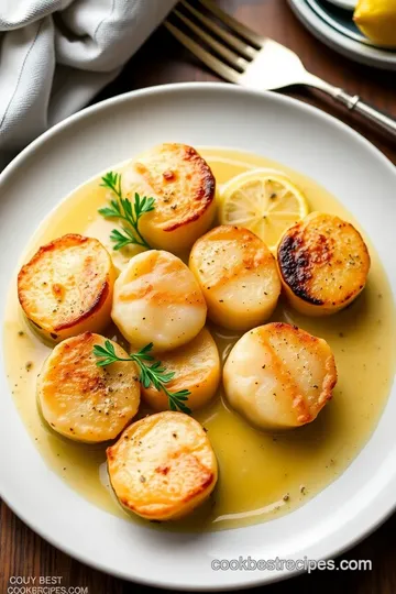 Lemon Garlic Butter Scallops presentation