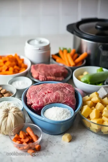 Slow-Cooked Beef Shoulder Roast with Vegetables ingredients