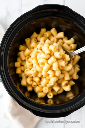 Slow Cooker Mac and Cheese presentation