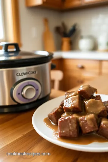 Slow Cooker Cube Steak with Brown Gravy steps