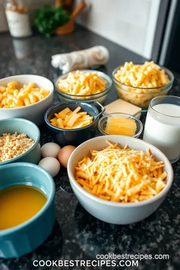 Slow Cooker Mac and Cheese Comfort Food ingredients