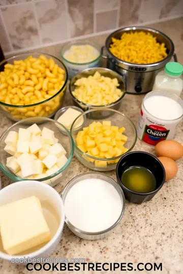 Paula Deen’s Slow Cooker Mac and Cheese ingredients