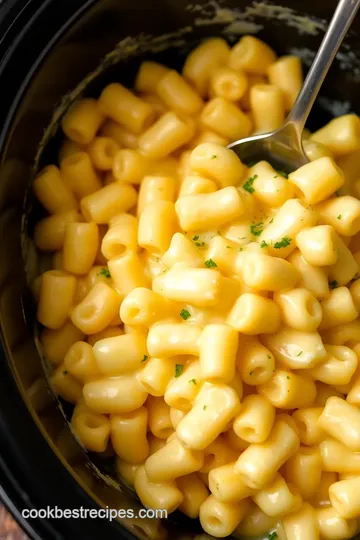 Paula Deen’s Slow Cooker Mac and Cheese presentation