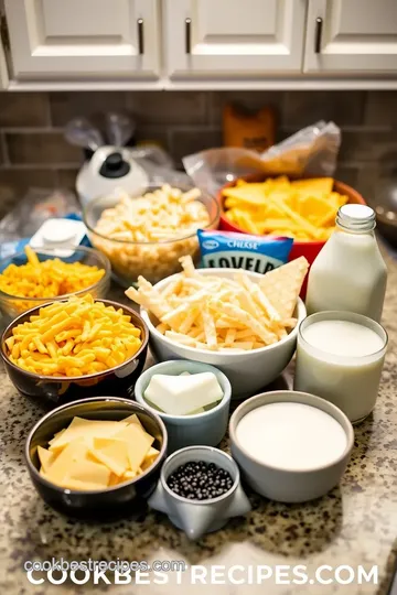 Slow Cooker Macaroni and Cheese ingredients