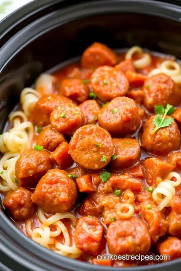 Slow Cooker Sausage Tortellini presentation