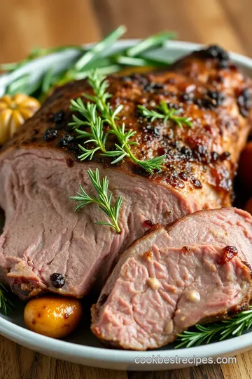 Herb-Crusted Slow-Roasted Shoulder Roast presentation