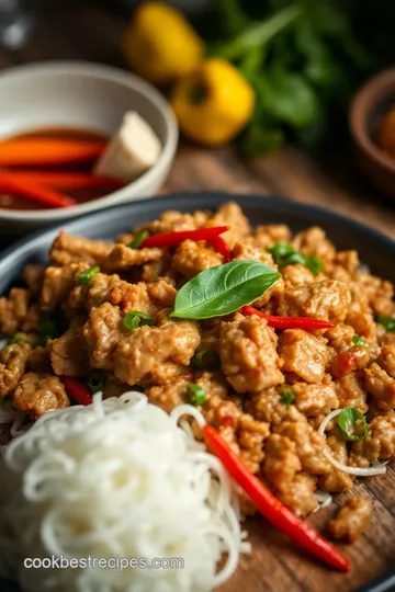 Thai Basil Chicken: A Quick and Flavorful Stir-Fry presentation