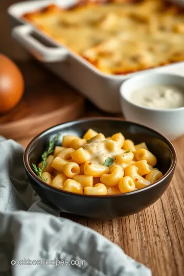 Ultimate Creamy Baked Mac and Cheese presentation