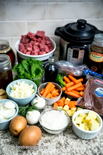 Ultimate Hearty Beef Stew in the Power Pressure Cooker XL ingredients