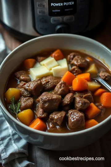 Ultimate Hearty Beef Stew in the Power Pressure Cooker XL presentation