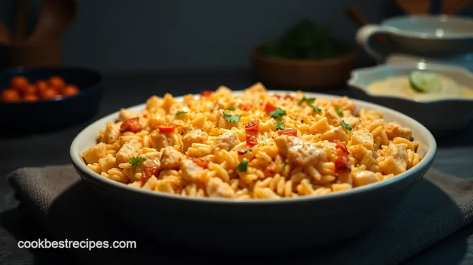 Chicken and Rice Queso Casserole