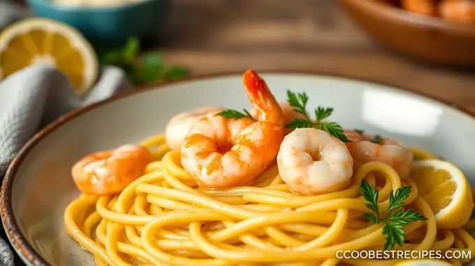 Creamy Lemon Shrimp Pasta Delight