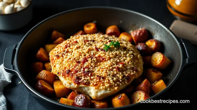 Parmesan Crusted Sheet Pan Chicken with Garlic Potatoes