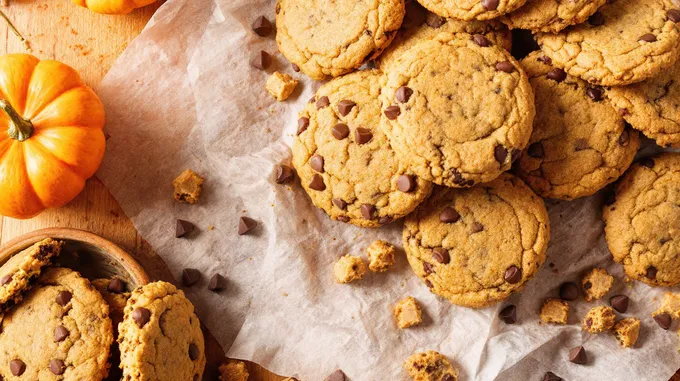 Quick & Chewy Pumpkin Chocolate Chip Cookies