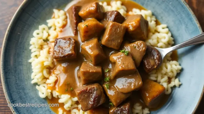 Slow-Cooked Cubed Steak with Mushroom Gravy